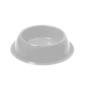 Picture of Silver round pet bowl Ø 22 x 5.5 h with anti-slide - lt. 0.65