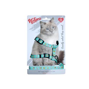 Picture of NATURA ADULT CAT HARNESS  - CAT PATTERNED