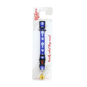 Picture of NATURA KITTEN COLLAR - FISH SKELETON AND PAW BLUE