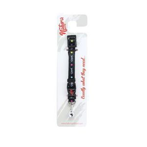 Picture of NATURA KITTEN COLLAR - STAR AND FISH SKELETON BLACK