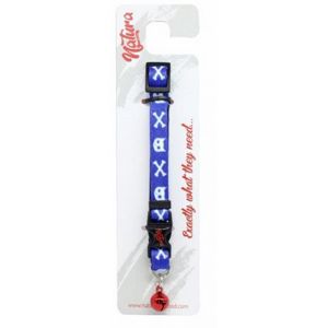 Picture of NATURA ADULT CAT COLLAR - CAT SKULL BLUE
