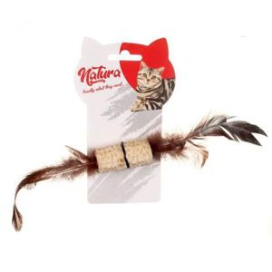 Picture of NATURA FEATHERED DENTAL CAT TOY 25 CM PTC-004